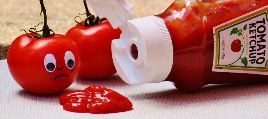 Usuń plamy z keczupu i pomidorów
