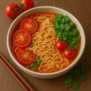 Ramen z pomidorami