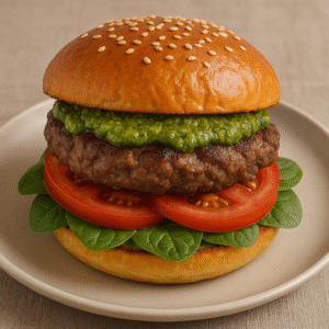 Burger z pesto