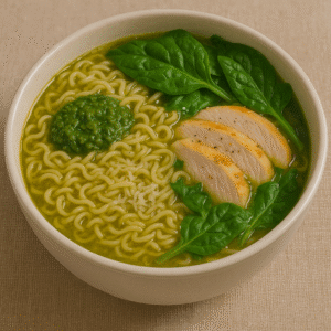 Ramen z pesto