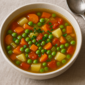 Zupa z bulionem warzywnym