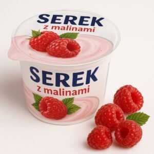Serek z malinami