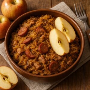 Bigos z jabłkami