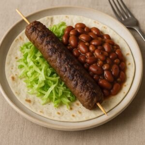 Kebab z fasolą